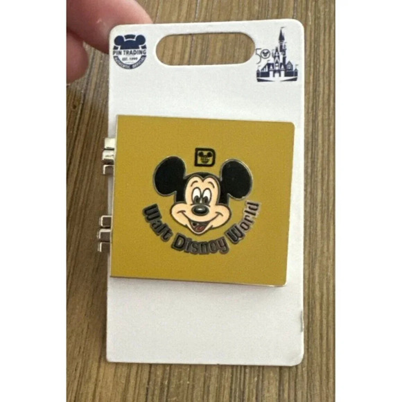 Disney Other - Walt Disney World Anniversary Mickey Mouse Photo Album Pin With Castle Picture